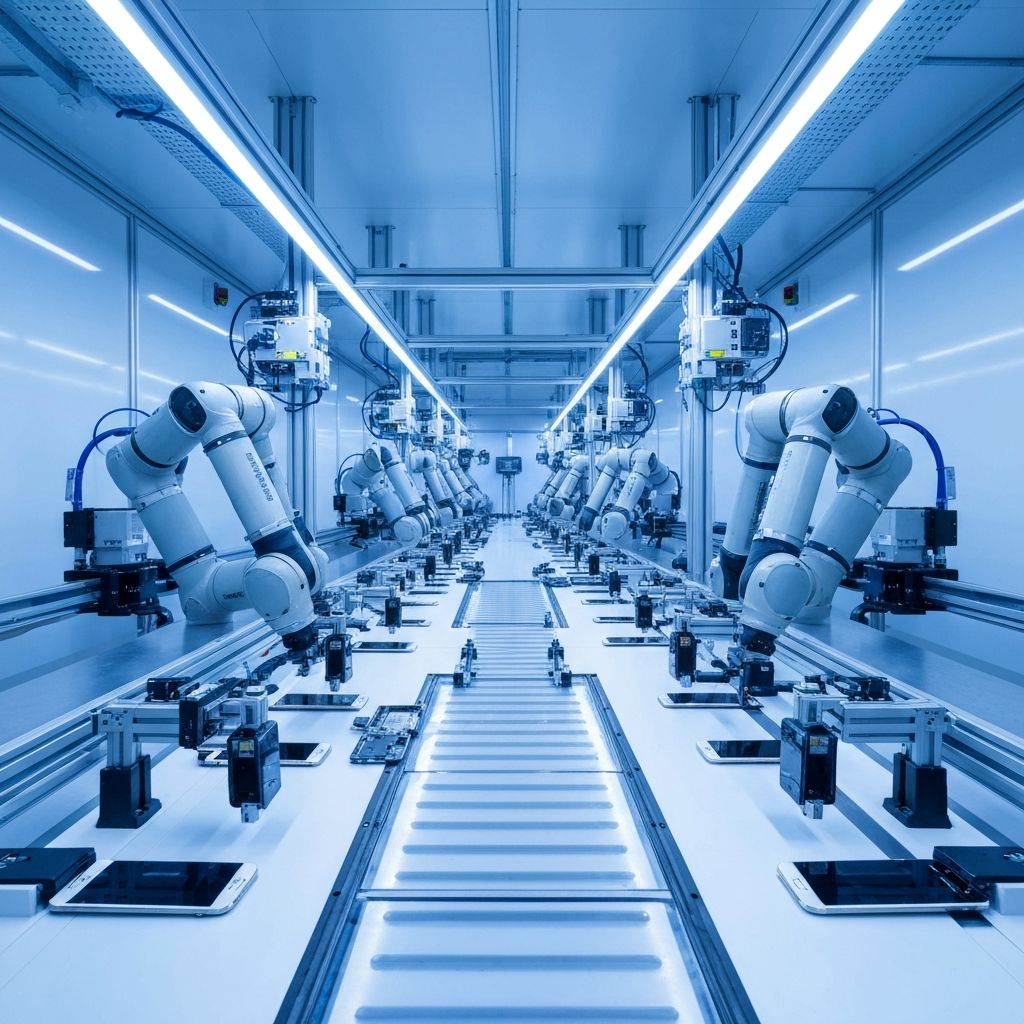 Centro de reciclagem da Samsung em Asan com linha de desmontagem automatizada