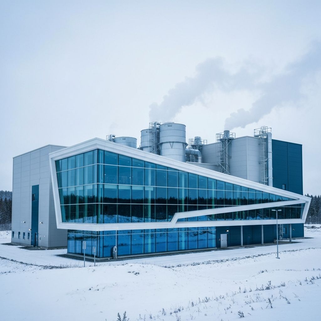 Usina de conversão de resíduos em energia na Suécia